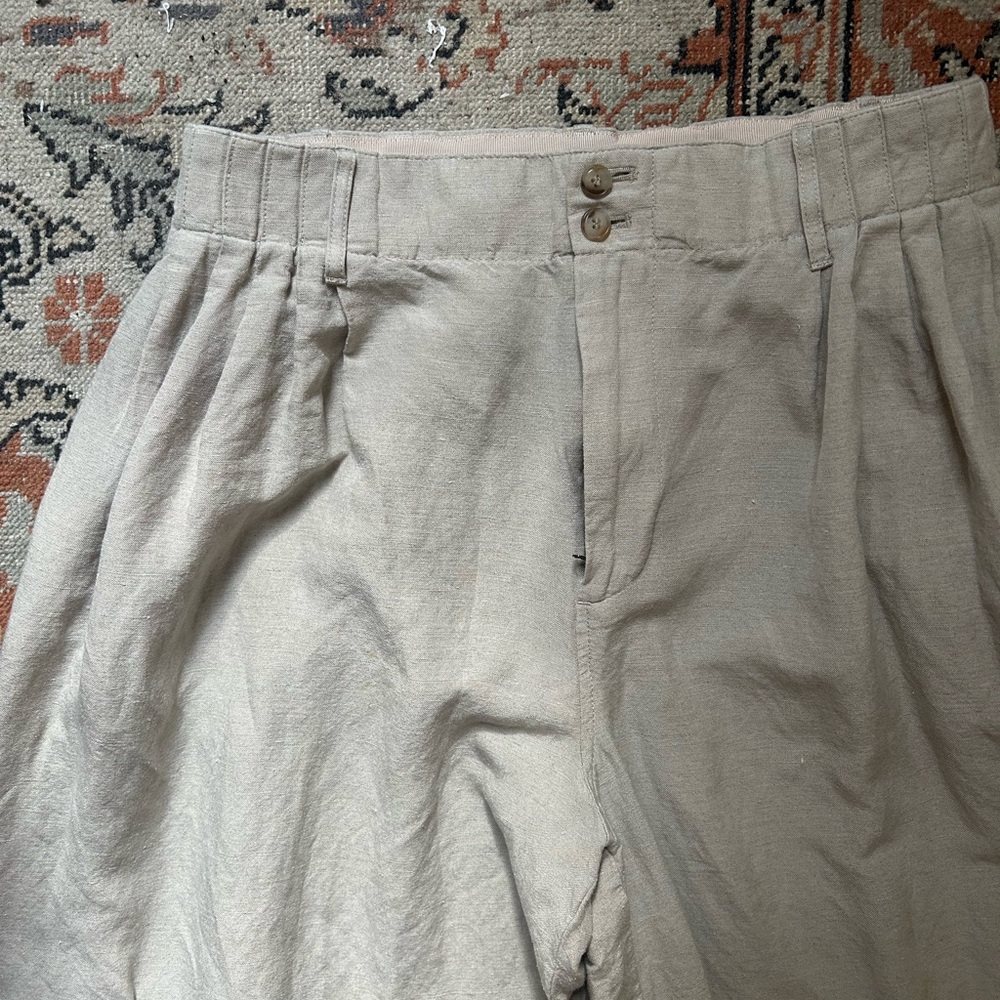 Madewell Wide Leg Linen Trousers